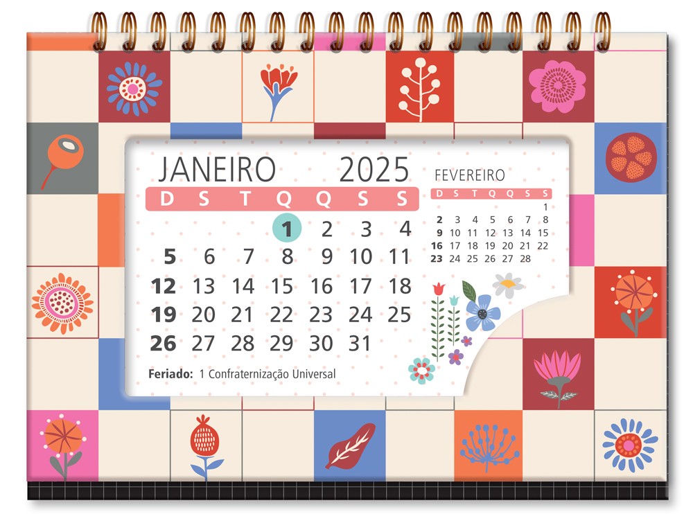 Calendario De Mesa Quadrinhos