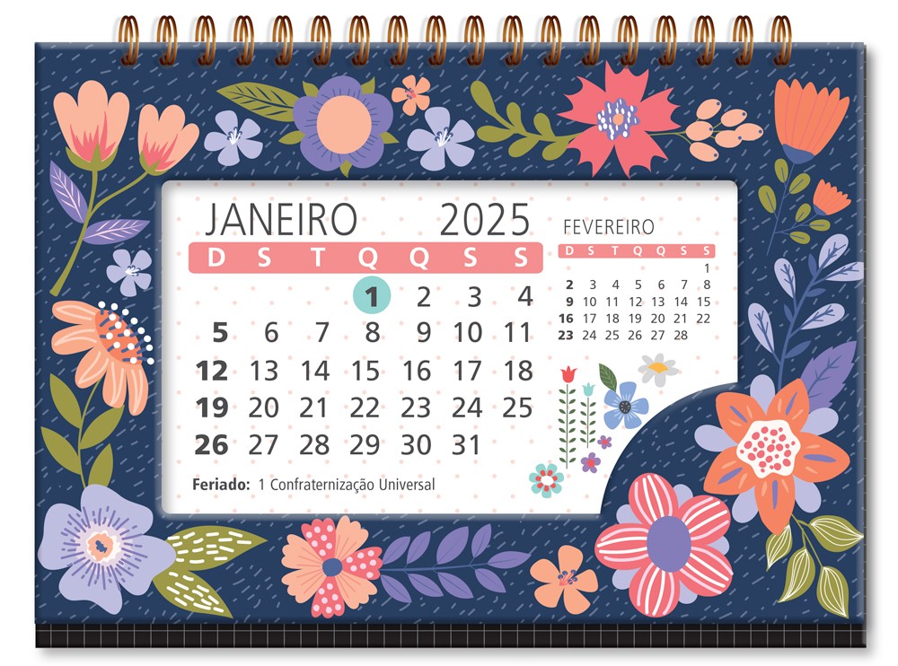 Calendario De Mesa Sempre-Viva