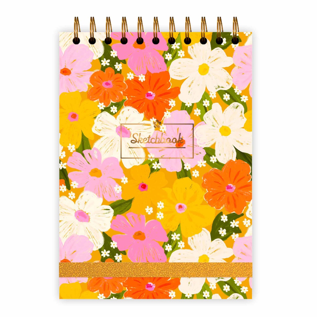 Sketchbook A5 - Floral Amarelo