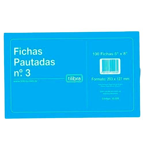 Ficha Pautada N3 5X8 100F