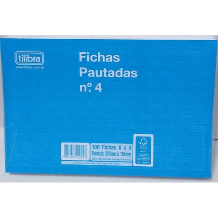 Ficha Pautada N4 6X9 100F