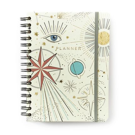 Planner Permanente Wire-O Astral Semanal Notas A5 Espaço Tempo Branco