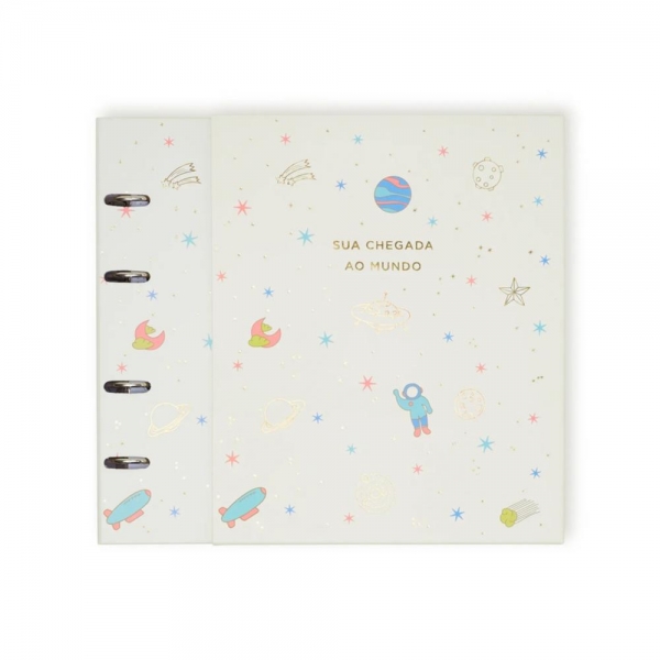 Livro Album Argolado Do Bebe 18X24 Off White (Livro)