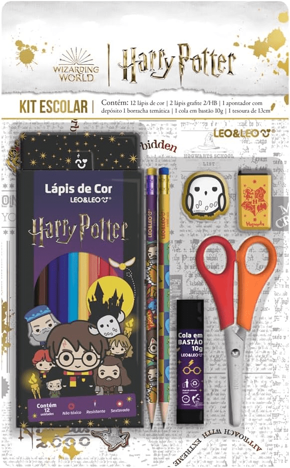 Kit Lapis De Cor 12 Cores Harry Potter