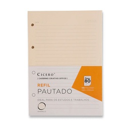 [7899866818590] Refil Pautado - A5 80G