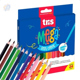 [7897476678252] Lapis Cor Mega Softcolor 24 Cores