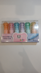[7908749100810] Pincel Marca Texto Cute 6 Cores