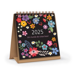 [00002166] Calendario De Mesa Compacto Floral