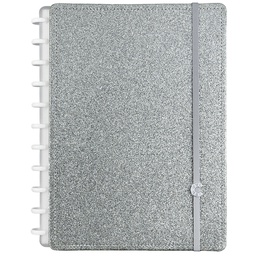 [7908615801322] Caderno Lets Glitter Silver - Grande