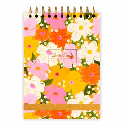 [25DA596-37] Sketchbook A5 - Floral Amarelo