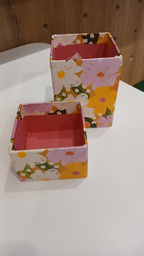 [25KM-37] Porta Lapis E Porta Clips - Floral Amarelo