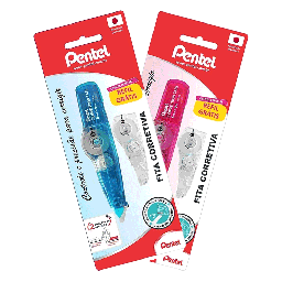 [SM/ZTP205R-S] Fita Corretiva Pentel Azul + Refil Grati