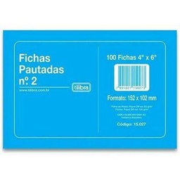 [7891027150273] Ficha Pautada N2 4X6 100F