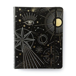 [7899866822870] Caderno Organizador Duo Astral Pautado &amp; Pontado 17X24 Espaço Tempo Preto