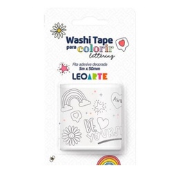 [7897256248088] Washi Tape Colorir Lettering 50Mm X 5M