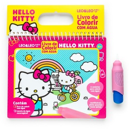 [7897256216766] Livro De Colorir  Água Hello Kitty Oppbag - 4 Pag. + Pincel (Livro)