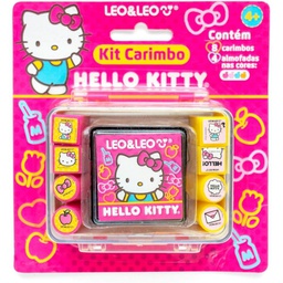 [7897256220978] Kit Carimbo Hello Kitty - Maleta  8 Carimbos + 1 Almofada